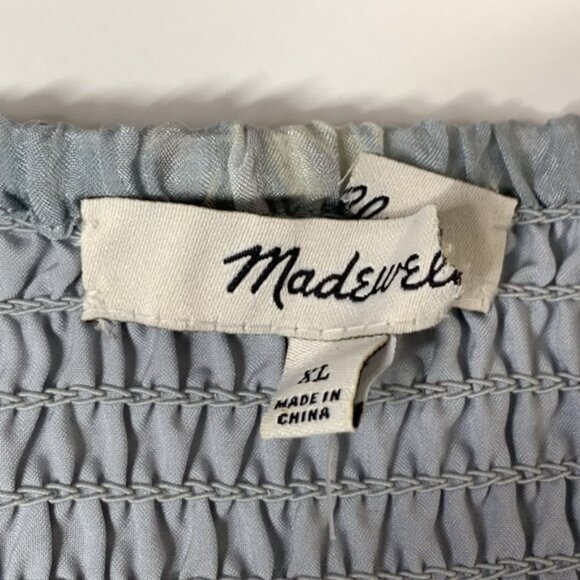 Madewell Dresses Madewell Silk Lucie Smocked Mini Dress In Moody Blooms - Picture 12 of 13